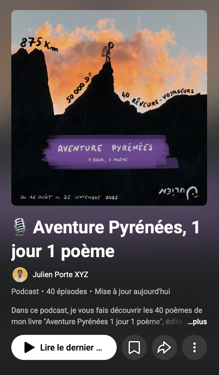 IMAGE PODCAST - Aventure Pyrénées 1 jour 1 poème